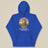 Sloth Hiking Club: Hilltop Hoodie in Team Royal, laid flat, front view