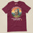 Sloth Hiking Club: Hilltop T-Shirt in Maroon, laid flat, front view