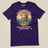 Sloth Hiking Club: Hilltop T-Shirt in Team Purple, laid flat, front view