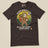 Sloth Hiking Club: Walking T-Shirt in Brown, laid flat, front view