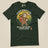 Sloth Hiking Club: Walking T-Shirt in Heather Emerald, laid flat, front view