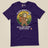Sloth Hiking Club: Walking T-Shirt in Team Purple, laid flat, front view