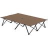 Outsunny Double Camping Cot Bed - Khaki assembled front view
