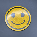 Reflective Smiley Face Patch Yellow, Hook & Loop, 8cm | Task Outdoor