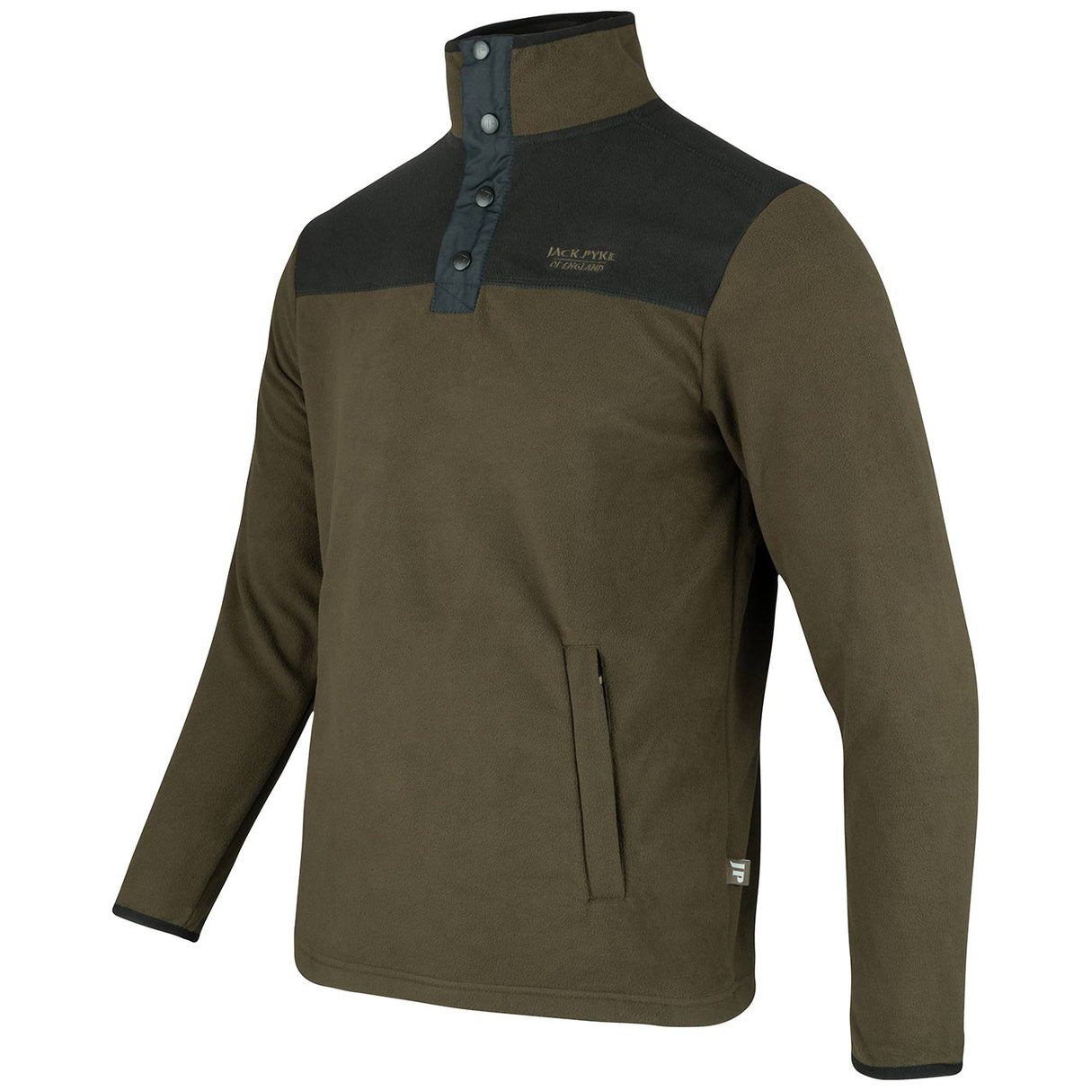 Jack Pyke Snap Neck Fleece Top Dark Olive | Task Outdoor