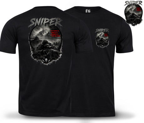 Sniper Dark Ops Double Print T-Shirt - Black