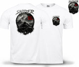 Sniper Dark Ops Double Print T-Shirt - White