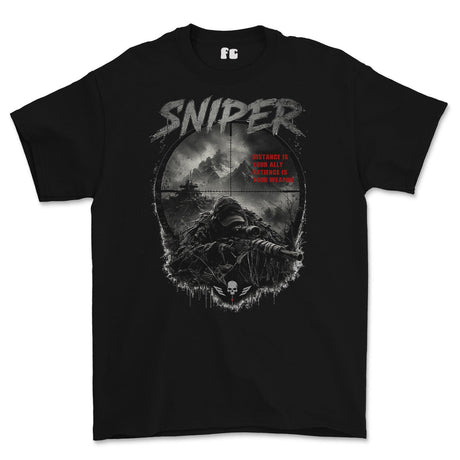 Sniper Dark Ops Printed T-Shirt - Black (alternate view)