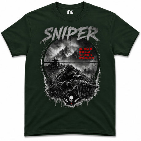 Sniper Dark Ops Printed T-Shirt - Green