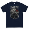 Sniper Dark Ops Printed T-Shirt - Navy Blue