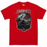 Sniper Dark Ops Printed T-Shirt - Red