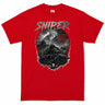 Sniper Dark Ops Printed T-Shirt - Red