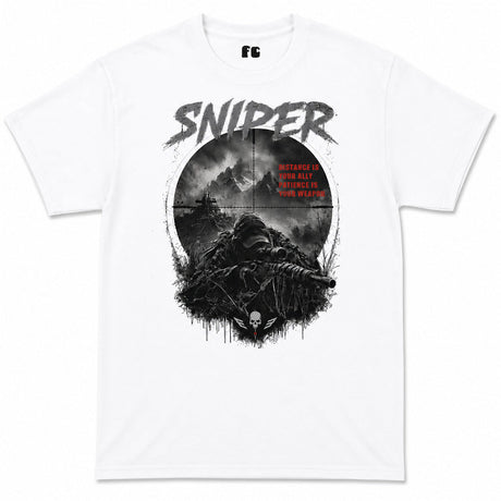 Sniper Dark Ops Printed T-Shirt - White