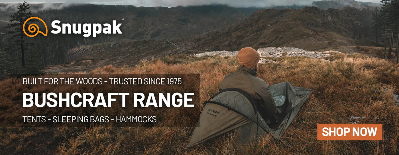 Snugpak: Built for the Woods - Bushcraft Range - Man Outdoors Camping in the Woods