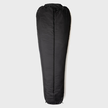 Snugpak Special Forces 1 WGTE Sleeping Bag in Black - zipped closed on white background