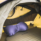 Snugpak Stratosphere WGTE Bivvi Shelter in Olive Green - interior detail with a self-inflating mat and inflatable pillow