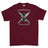 Strength and Honour Cross Swords Printed T-Shirt - Maroon