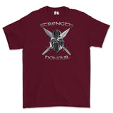 Strength and Honour Cross Swords Printed T-Shirt - Maroon