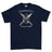 Strength and Honour Cross Swords Printed T-Shirt - Navy Blue