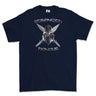 Strength and Honour Cross Swords Printed T-Shirt - Navy Blue