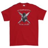 Strength and Honour Cross Swords Printed T-Shirt - Red