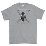 Strength and Honour Cross Swords Printed T-Shirt - Sports Grey