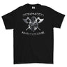 Strength and Honour Crossed Axe Viking Printed T-Shirt - Black