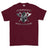 Strength and Honour Crossed Axe Viking Printed T-Shirt - Maroon