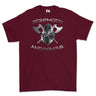 Strength and Honour Crossed Axe Viking Printed T-Shirt - Maroon