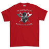 Strength and Honour Crossed Axe Viking Printed T-Shirt - Red