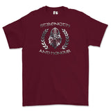 Strength and Honour Laurel Reaf Printed T-Shirt - Maroon