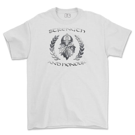 Strength and Honour Laurel Reaf Printed T-Shirt - White