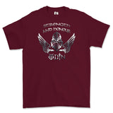 Strength and Honour Odin Printed T-Shirt - Maroon