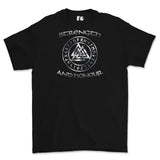 Strength and Honour Valknut Printed T-Shirt - Black
