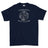 Strength and Honour Viking Compass Printed T-Shirt - Navy Blue
