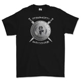 Strength and Honour Viking Shield And Swords Printed T-Shirt - Black