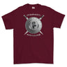 Strength and Honour Viking Shield And Swords Printed T-Shirt - Maroon