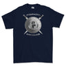 Strength and Honour Viking Shield And Swords Printed T-Shirt - Navy Blue