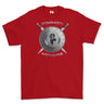 Strength and Honour Viking Shield And Swords Printed T-Shirt - Red