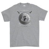 Strength and Honour Viking Shield And Swords Printed T-Shirt - Sports Grey