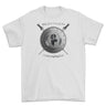 Strength and Honour Viking Shield And Swords Printed T-Shirt - White