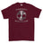 Strength and Honour Viking Tree Of Life Printed T-Shirt - Maroon