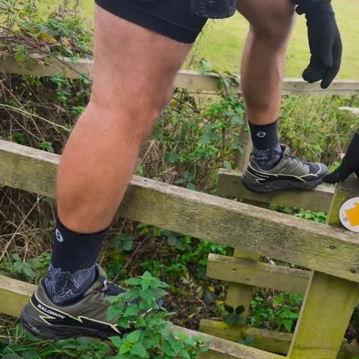 Stride North East Trail Running Socks in Black for trainers or boots