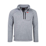 Sugar Loaf Fell Half Zip Fleece Top in Ash Grey from the front on white background