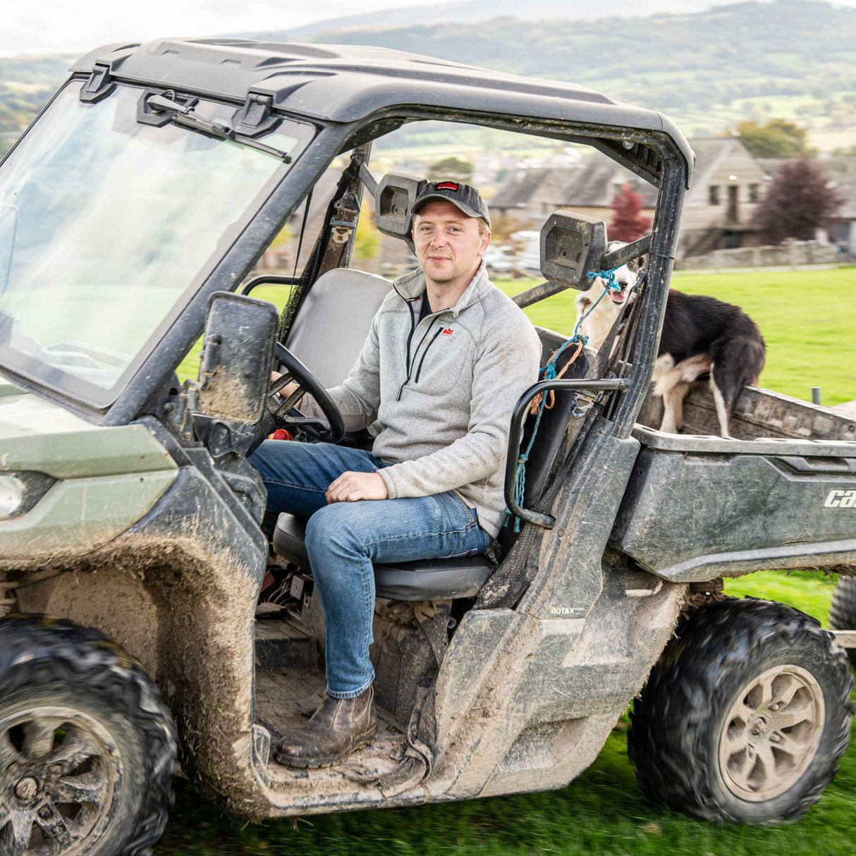 Sugar Loaf Fell Half Zip Fleece Top in Ash Grey for hiking, camping