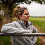 Sugar Loaf Fell Half Zip Fleece Top in Ash Grey for farm work, workwear