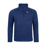 Sugar Loaf Fell Half Zip Fleece Top in Navy Blue from the front on white background
