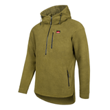 Sugar Loaf Shepherd Polar Fleece Hoodie in Khaki from the front left