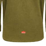 Sugar Loaf Shepherd Polar Fleece Hoodie in Khaki from the front hem