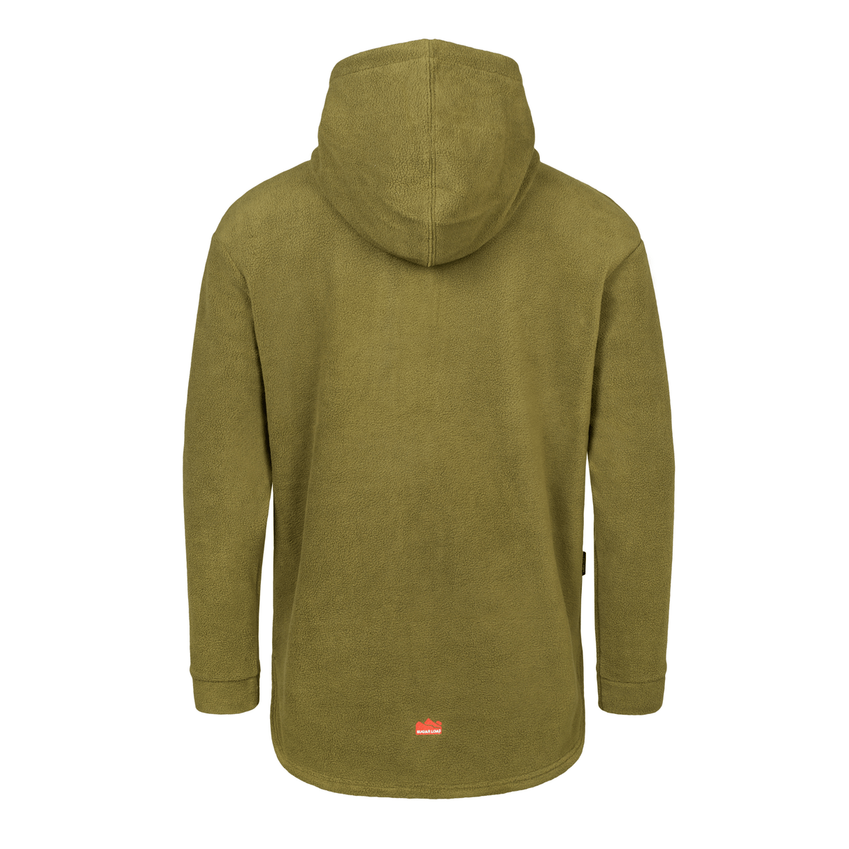 Sugar Loaf Shepherd Polar Fleece Hoodie in Khaki from the back